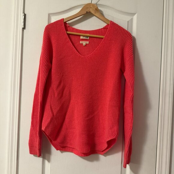 Aritzia Wilfred Free | WOLTER SWEATER WAFFLE KNIT V-NECK 100% Merino Wool | XS - Picture 2 of 10